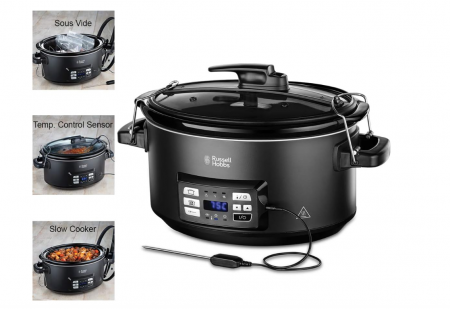 Multicooker - Oală Pentru Gătit Lent Russell Hobbs 25630-56, termometru inclus, negru
