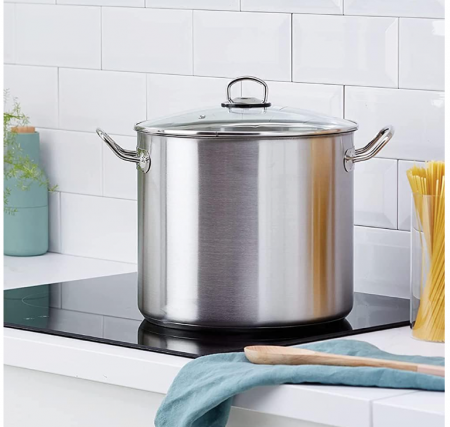 Oală profesională mare GSW pentru supă, paste, oțel inoxidabil, 28 cm, 15 litri [8]