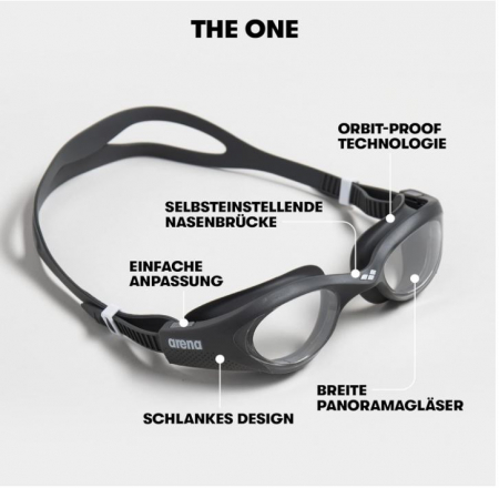 Ochelari de inot Arena The One, protecție UV si anti-aburire, unisex pentru adulți [5]