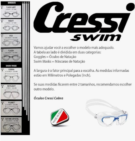 Ochelari de înot Cressi Cobra pentru bărbați [5]