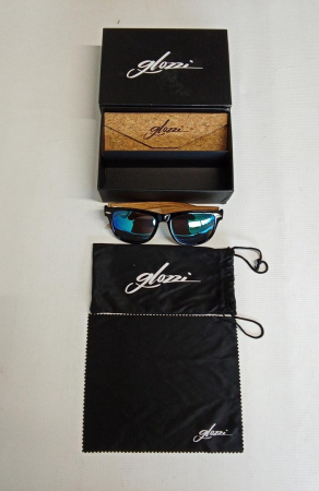 Ochelari de soare polarizați din lemn Glozzi, UV400, unisex [5]