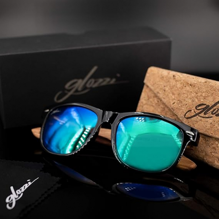 Ochelari de soare polarizați din lemn Glozzi, UV400, unisex [10]