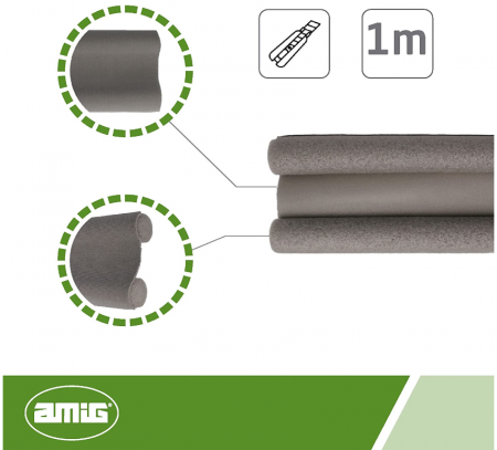 Opritor izolator pentru usa Amig protectie anti-frig si insecte usi, gri [1]