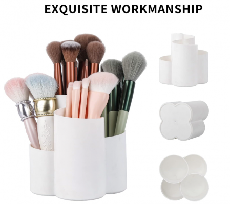 Organizator cosmetice YAKALIKA pentru pensule de machiaj, alb [6]