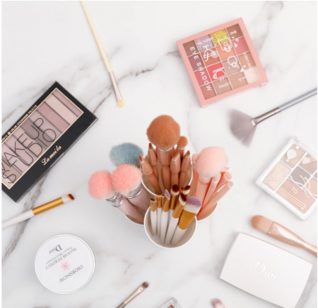 Organizator cosmetice YAKALIKA pentru pensule de machiaj, alb [4]