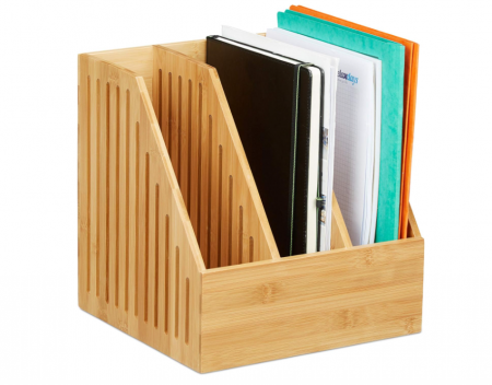 Organizare si arhivare - Organizator pentru birou Relaxdays, 3 compartimente, 30 x 28 x 26.5 cm