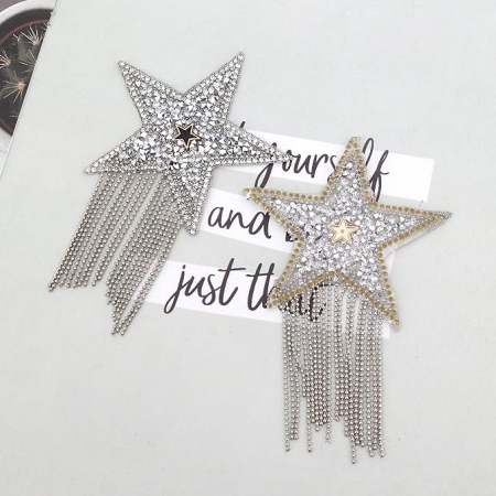 Ornamente autoadezive pentru sfarcuri, Naimo, cu strasuri argintii [2]