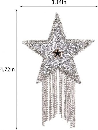 Ornamente autoadezive pentru sfarcuri, Naimo, cu strasuri argintii [3]