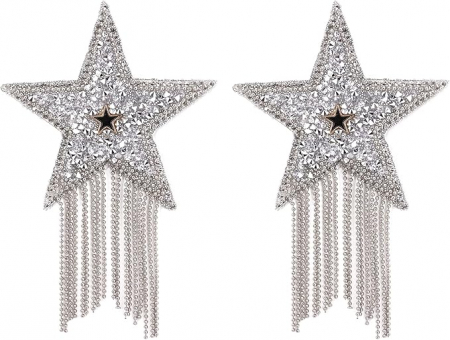 Fashion - Ornamente autoadezive pentru sfarcuri, Naimo, cu strasuri argintii