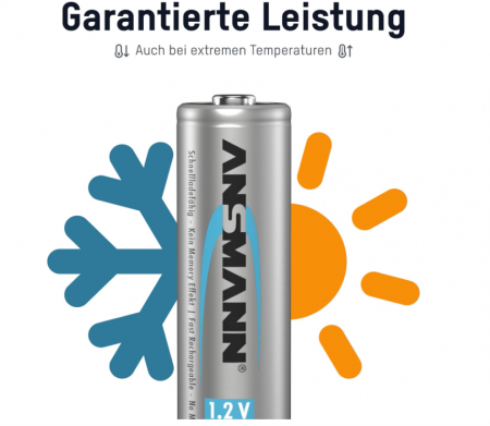 Pachet 2x Baterii reîncărcabile ANSMANN AA pentru telefon Dect Baterie, 1300 mAh [3]