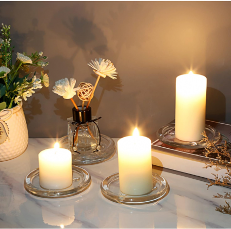 Pachet de 12 Suporturi de sticlă pentru lumanari SUMNACON [2]