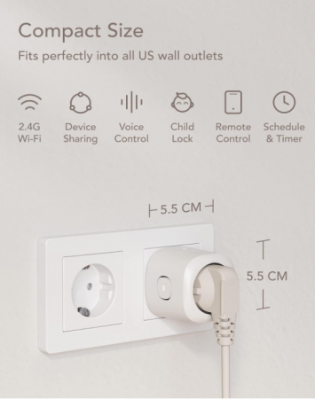 Pachet de 4 Prize inteligente Nooie WLAN, WiFi, 2,4 GHz [3]