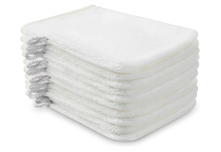 Textile si covoare - Pachet de 9 mănuși de baie PHOGARY din microfibră, 15x20 cm, alb