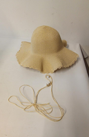 Pălărie de soare din paie pentru femei MoonSing, pliabilă, protecție UV [1]