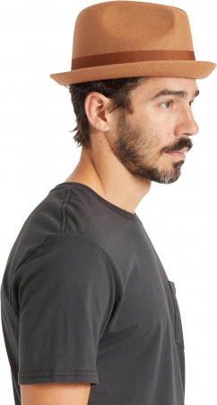 Pălărie Fedora Brixton Staten Unisex, Camel, Marime Unică [4]