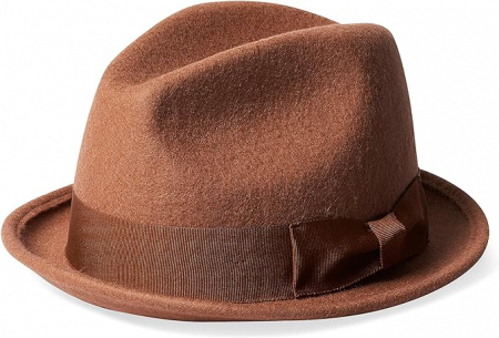 Alte articole vestimentare barbati - Pălărie Fedora Brixton Staten Unisex, Camel, Marime Unică