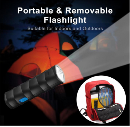 Paleta electrica pentru insecte CONOPU, 4000V, reincarcabila, cu lanterna [8]