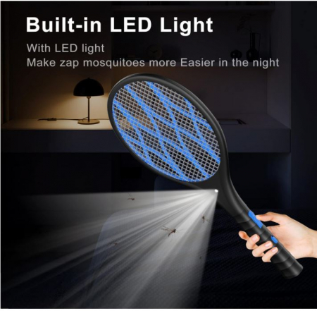 Paleta electrica pentru insecte CONOPU, 4000V, reincarcabila, cu lanterna [5]