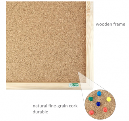 Panou din plută cu cadru din lemn D.RECT, 30 x 40 cm [2]