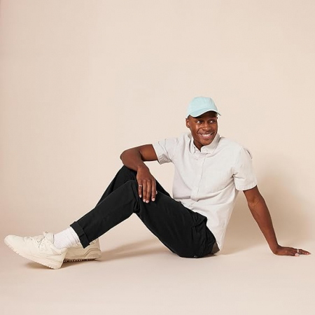 Pantaloni chino pentru barbati Amazon Essentials, Slim Fit Casual Stretch, negru, 42W/30L [5]