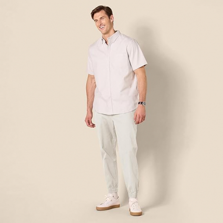 Pantaloni chino pentru barbati Amazon Essentials Straight Fit, alb, marime S [5]