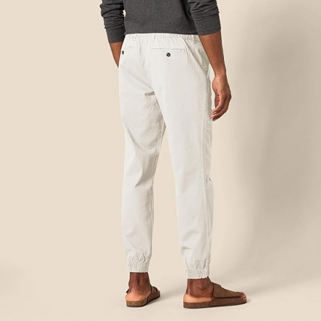 Pantaloni chino pentru barbati Amazon Essentials Straight Fit, alb, marime S [2]