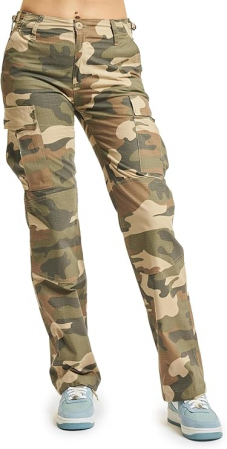 Blugi si Pantaloni femei - Pantaloni damă cargo Brandit BDU Ripstop, cu imprimeu de camuflaj, 26