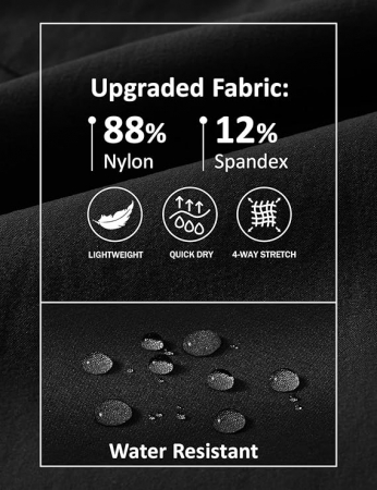 Pantaloni de drumeție pentru bărbați Donhobo, impermeabili, negru, 36 [5]