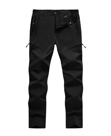 Fashion - Pantaloni de drumeție pentru bărbați Donhobo, impermeabili, negru, 36