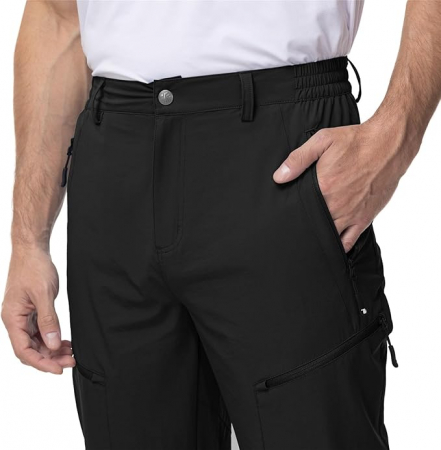 Pantaloni de drumeție pentru bărbați Donhobo, impermeabili, negru, 36 [3]