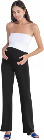Pantaloni de maternitate pentru gravide MAMAJEANS Cinzia, Negru, M/38 [5]