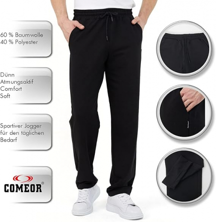 Pantaloni de trening Comeor pentru barbati, pantaloni lungi, negru, XL [6]