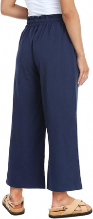 Pantaloni de vara pentru femei Famulily, lungime 7/8, albastru, XL [3]