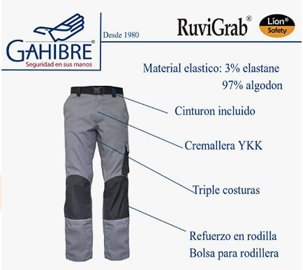 Pantaloni elastici de lucru Gahibre, cu genunchiere, reflectorizanti, Marimea M [4]