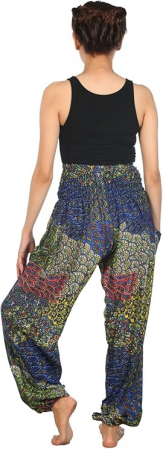 Pantaloni harem boho pentru femei Lofbaz, talie inalta, multicolor, marime 3XL [1]