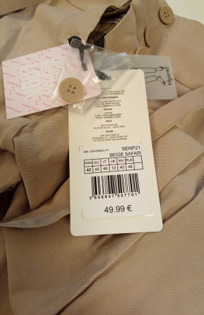 Pantaloni lungi eleganti pentru femei Naf Naf, bej, marime 40 [5]