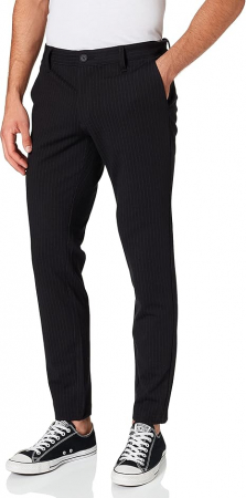 Fashion - Pantaloni lungi pentru barbati Only & Sons ONSMARK Pant Stripe GW 3727 NOOS, negru, marime EU 30/32