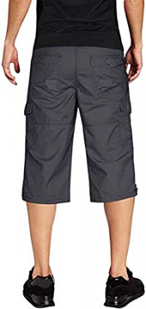 Pantaloni scurți cargo, relaxați, gri, marime 3XL [4]