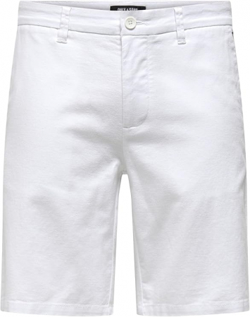 TOATE PRODUSELE - Pantaloni scurți chino pentru bărbați ONLY & SONS ONSMARK 0011, alb, S