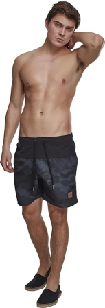 Pantaloni scurti de baie pentru barbati Urban Classics, negru camuflaj, 3XL [4]