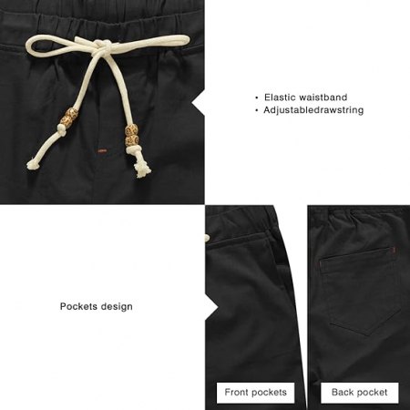 Pantaloni scurti pentru barbati Sailwind, casual, negru, XXL [3]