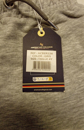 Pantaloni scurti pentru copii American College, unisex, gri, 4 ani [3]