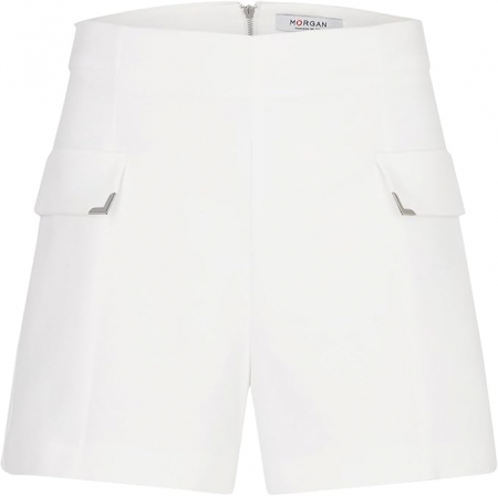 Pantaloni scurti pentru femei Morgan 241-SHOPY.F, cu taile inalta, alb, 36 [2]