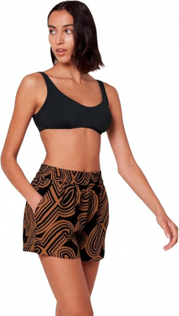 Pantaloni scurti pentru femei Triumph Beach Mywear Shorts 01 Pt, negru/maro, marime 40 [3]