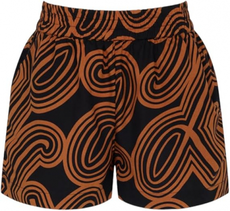 Pantaloni scurti pentru femei Triumph Beach Mywear Shorts 01 Pt, negru/maro, marime 40 [4]