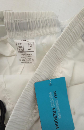 Pantaloni scurți sport HMIYA pentru bărbați, pantaloni scurți de alergare, alb, 3XL [5]