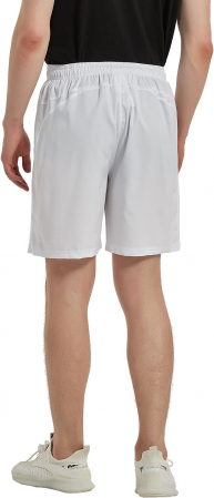 Pantaloni scurți sport HMIYA pentru bărbați, pantaloni scurți de alergare, alb, 3XL [8]