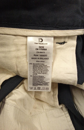 Pantaloni chino slim fit pentru bărbați TOM TAILOR, din denim, negru, 34W/32L [7]