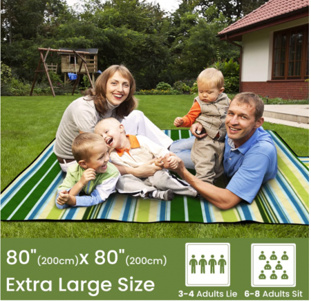 Pătură de picnic, 200 x 150 cm, pătură de plajă rezistentă la apă si nisip, pentru plaja si camping [6]