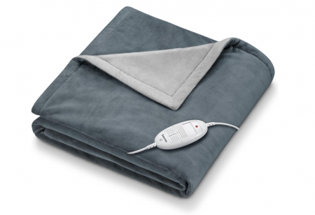 Articole Sanatate si Wellness - Pătură electrică Beurer HD 75, gri închis, 180 x 130 cm